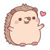 Cute Happy Little Hedgehog