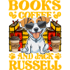 Books Coffee and Jack Russell