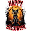 Halloween Black Wolf Motif