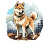 Dog Akita Inu