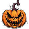 Spooky Halloween Pumpkin Mask Design