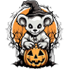 Cute Monster Halloween Pumpkin