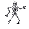 Dancing Halloween Skelet