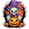 Cute Chihuahua in Halloween Magic