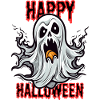 Haunted Ugly Halloween Ghosts Illustration