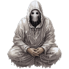 Scary ghost with creepy face