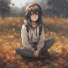 EMO Mädchen im Wald, Herbstlich
