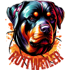 Rottweiler Graffiti Braun