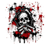 Halloween Blood Skull