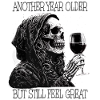 Birthday Wine Drinking Skeleton