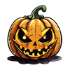 Menacing Jack o' Lantern Pumpkin