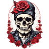 Skull with roses