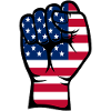 USA Flag Fist Hand Symbol