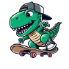 TRex Dino Tyrannosaurus Skateboard