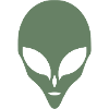 Alien Silhouette Head Face