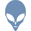 Alien Silhouette Head Face