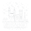 Lisbon Skyline Line Art