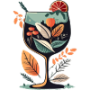 Botanical Wineglass Bloom