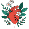 Anatomical Heart in Floral Bloom