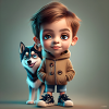 Junge mit Hund