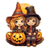Collecting children on Halloween