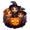 Children on Halloween