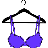 Bra blue to clothes hanger
