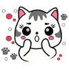 Chat mignon surpris