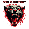 Demon Dog head, fangs