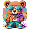Grafitti teddy bear