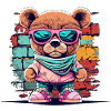 Grafitti teddy bear