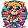 Grafitti teddy bear