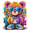 Grafitti teddy bear