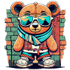 Grafitti teddy bear