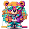 Grafitti teddy bear