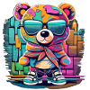 Grafitti teddy bear