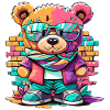 Grafitti teddy bear