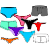Lingerie logo with briefs and underpants