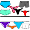 Lingerie logo with briefs and underpants