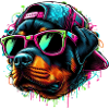 Rottweiler Grafitti Keep Cool