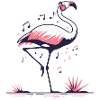 Flamingo Beat in Sunset Pink
