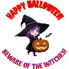 Witch Child with Pumpkin – Halloween