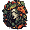 Beautiful woman with flowers