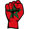 Morocco Flag Fist Hand Symbol