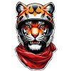 Biker Tiger - Motorcycle Gift