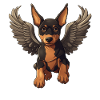 Doberman Angel Puppy Design