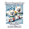 Snowboarder Snowboard Hunde Pomeranian
