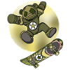 Halloween Skater Teddy with Skateboard