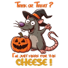 Halloween-Ratte, Süßes oder Saures Käse
