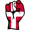 Danemark Drapeau Poing Main Symbole